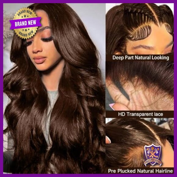 30 Inch Human Hair Lace Front Wig 200 Density Body Wave Pre Plucked main image 6
